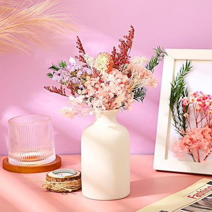 Real Dried Flowers, Natural Dry Flowers Mixed Natural Pressed Flowers Flores Secas Dried Florals for Crafts,Resin,Candle Making (Pink)