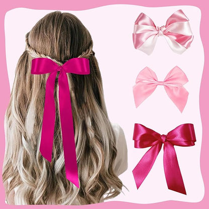 150 Yards Pink Satin Ribbon 1-1/2 Inch 6 Rolls Assortment Ribbons for Crafts Gift Wrapping Flower Bouquet Wedding Invitations Birthday Party Festival Decoration Hair Bows