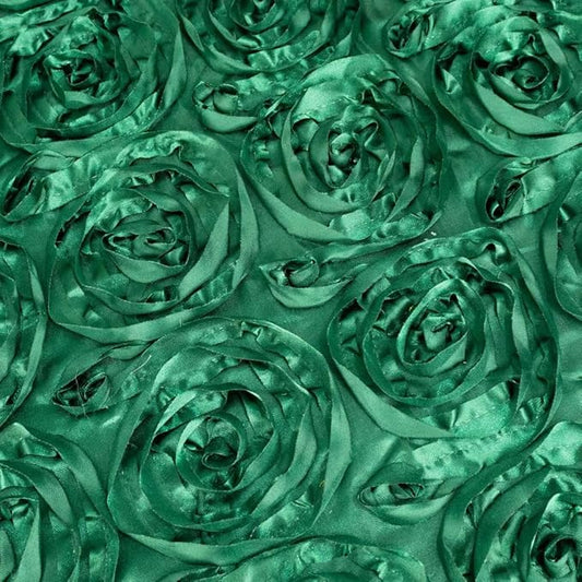 Efavormart Wonderland Rosette Premium Table Runners for Weddings Party Banquets Decor Fit Rectangle and Round Table - Hunter Emerald Green