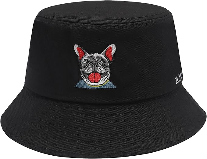 ZLYC Unisex Fashion Embroidered Bucket Hat Summer Fisherman Cap for Men Women