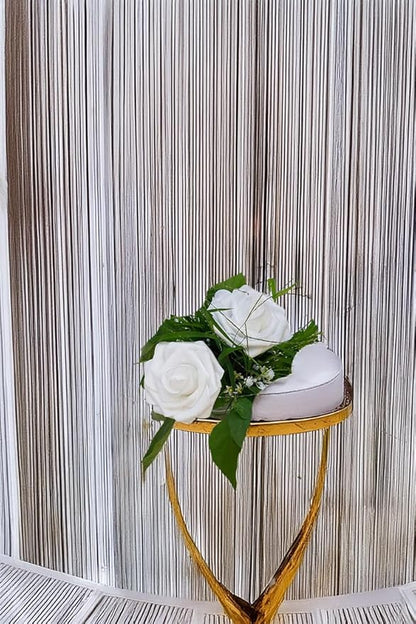 Ivory White Artificial Roses 25pcs, Real Looking Fake Foam Flowers with Stems for DIY Wedding Bridal Bouquets, Centerpieces, Party, Baby Shower, Christmas Decor