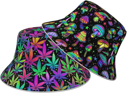 Bucket Hat Beach Summer Sun Hat Reversible Fisherman Hats Double Sided Wearing for Women Men Boys Girls