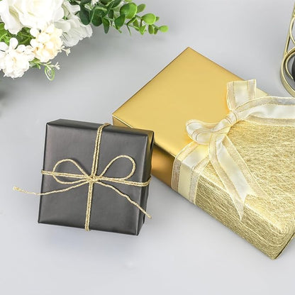 NESCCI Matte Metal Wrapping Paper, Solid Color Paper-2 Roll,17.5 Inches X 32.8 Feet Per Roll,Gift Wrapping Paper,Perfect for Wedding,Valentine's Day,Birthday,Baby Shower,DIY Bouquet