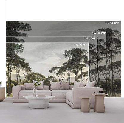 Wall Mural Peel and Stick Vintage Floral Mural- Thick Canvas Waterproof Wallpaper Art for Living Room Bedroom, Large Self-Adhesive Decor (Color-6, 197×120 inch)