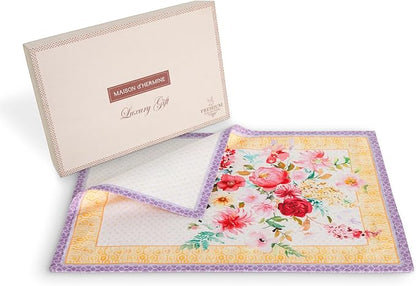Maison d' Hermine Placemat 100% Combed Cotton Premium Cloth Placemats 13"x19" Decorative Washable Place Mats for Home, Kitchen, Dining, Cocktail Parties & Camping - Summer Joy (Set of 4)