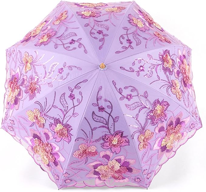 Honeystore Flower Lace Parasols for Wedding Party Lace Bridal Umbrella