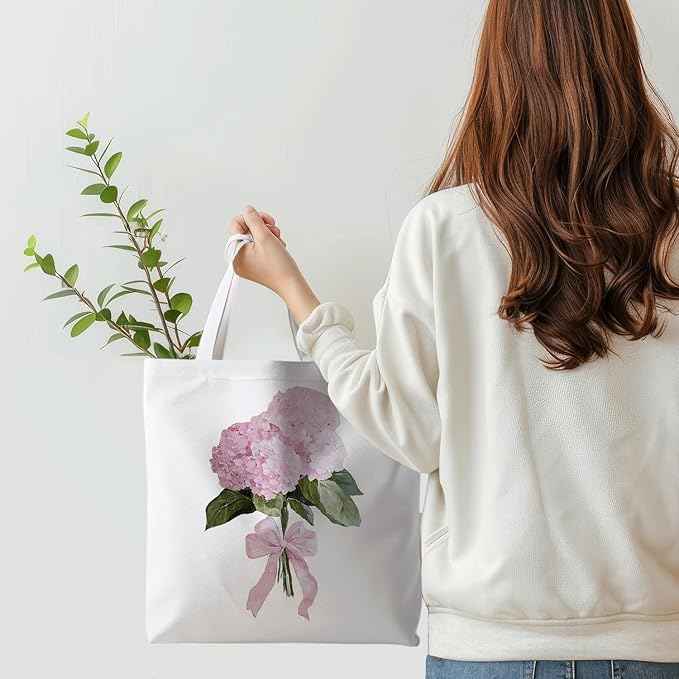 Floral Tote Bag, Floral Bag for Women, Reusable Grocery Bags Shopping Bags