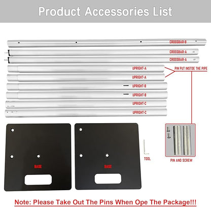 Pipe and Drape Backdrop Stand,8ft x 10ft Backdrop Stand, Adjustable Metal Heavy Duty Wedding Background for Parties Birthday Party Baby Shower Wedding Decorations