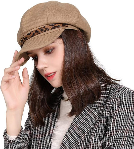 Comhats Wool Fashion Newsboy Hats for Women Winter Warm Pageboy Cabbie Cap Beret