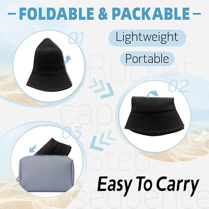 Fashion Embroidered Bucket Hat Cotton Summer Beach Sun Hat for Women Men Teen