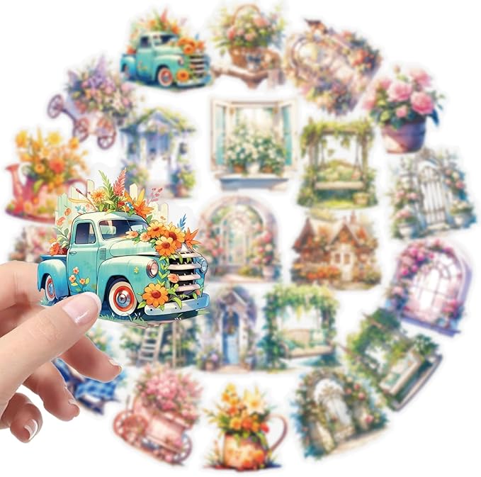 112Pcs PET Waterproof Sticker Set - 56 Unique Designs, Perfect for Phone Backs, DIY Journals, Luggage Stickers for suitcases, Birthday Party Favors & More Decorative Uses