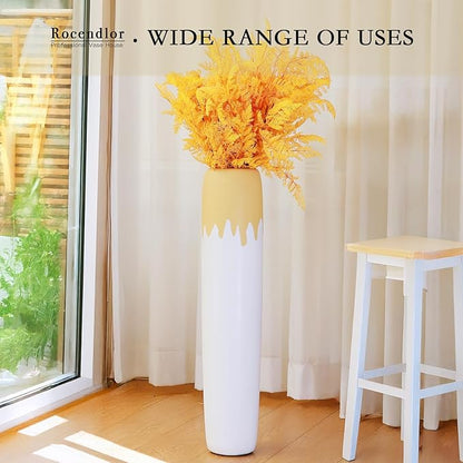 27.5" Floor Vase for Home Decor - Tall Floor Vase for Living Room, Bedroom, Office - Elegant Minimalist Tall Vases for Large Dried Stems, Pampas Grass, Artificial Branches