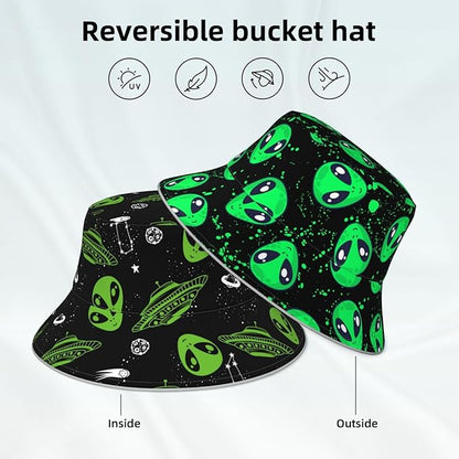 Hat Reversible Fisherman Hats Double Sided Wearing for Women Men Boys Girls
