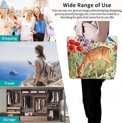 Shoulder Bag Large Reusable Eco-friendly Shopping Bags Portable Storage Handbag