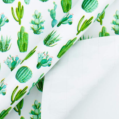 WRAPAHOLIC Jumbo Cactus Wrapping Paper Roll - 30 Inch x 33 Feet - Greeny Wrapping Paper for Kids Girls Women Birthday, Wedding, Baby Shower, Bridal Shower