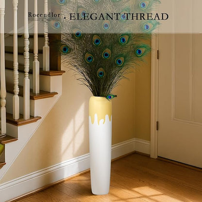 27.5" Floor Vase for Home Decor - Tall Floor Vase for Living Room, Bedroom, Office - Elegant Minimalist Tall Vases for Large Dried Stems, Pampas Grass, Artificial Branches
