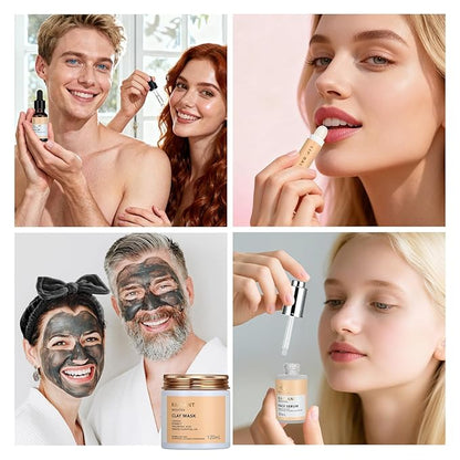 Skin Care Set for Women & Men, 28pcs Facial Kit at Home, Self Care Pamper Set, Birthday Gifts, Orange Spa Gift Baskets for Women, Serum, Face Cream, Bath Oil, Bath Bomb, Mothers Day, Christmas, Dad