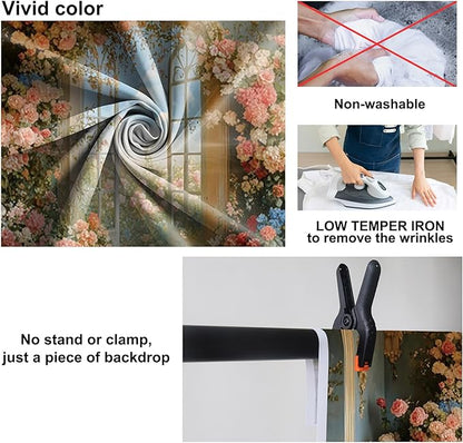 Baocicco 20x10ft Flower Wall Backdrop Photography European Style Oil Painting Floral Wedding Background Women Girls Lady Birthday Party Decorations Wedding Bridal Shower Banner Supplies Props Video