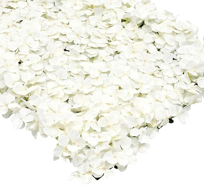 Flower Wall Panel Floral Backdrop,20Pack Flower Wall Decor,Floral Mat Silk Rose Hydrangea Background,Silk Rose Wall,Artificial Flower Backdrop Faux Flower Panel for Wedding,15.7"x 23.6"