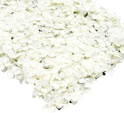 Flower Wall Panel Floral Backdrop,20Pack Flower Wall Decor,Floral Mat Silk Rose Hydrangea Background,Silk Rose Wall,Artificial Flower Backdrop Faux Flower Panel for Wedding,15.7"x 23.6"