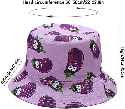 XYIYI Cute Bucket Hat Beach Fisherman Hats for Women, Reversible Double-Side-Wear