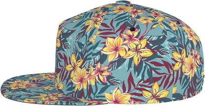 Floral Hawaiian Baseball Hat Adjustable Tropical Flower Snapback Hats Baseball Caps for Women Men