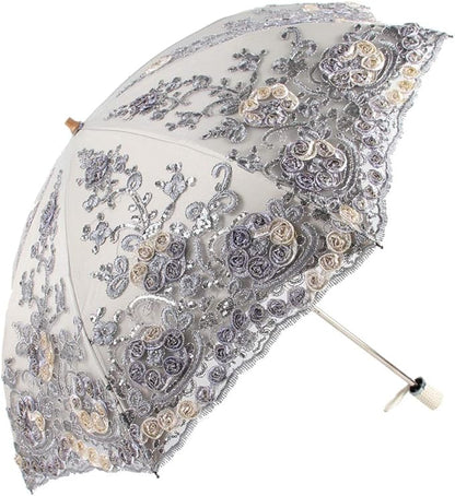 Honeystore Flower Lace Parasols for Wedding Party Lace Bridal Umbrella
