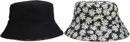 Mashiaoyi Unisex Print Double-Side-Wear Reversible Bucket Hat