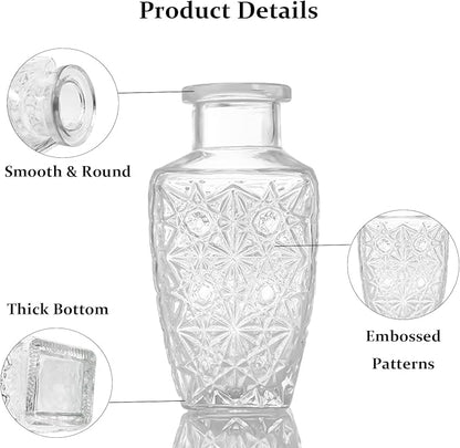 Glass Bud Vases Set of 36PCS, Small Flower Vases for Wedding Centerpiece Table Decoration, Vintage Vase in Bulk for Flower Arrangements, Mini Vase for Birthday Party, Festival Home Decor,Clear