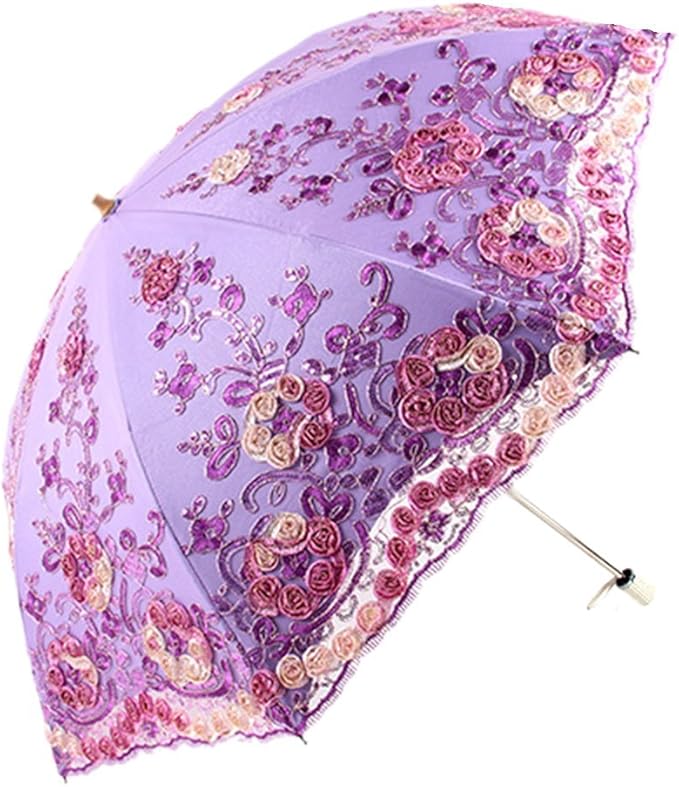 Honeystore Flower Lace Parasols for Wedding Party Lace Bridal Umbrella