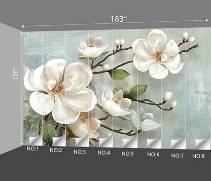 Beautiful 3D Floral Wallpaper Bedroom Modern Flowers murals Trendy Office Decorative Living Room tv Background Large Wall Mural - 183"x120" Not Peel and Stick