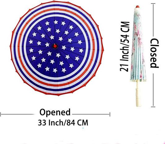 33" Handmade Oiled Parasol Bamboo Silk Umbrella Chinese Japanese Art Classical Dance Umbrella Plum Blossom for Wedding Parties Photography Costumes Cosplay Decoration and Other Events