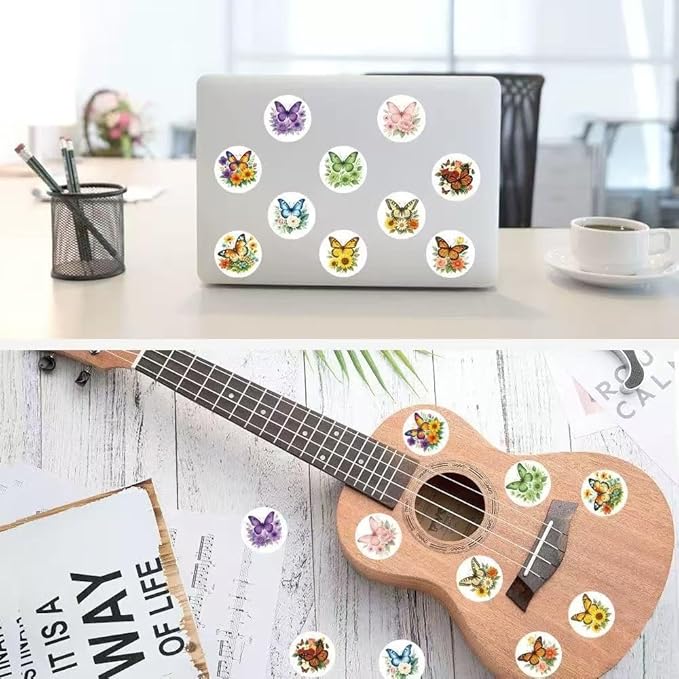 1000 Pcs Flower Butterfly Stickers for Kids Classroom Boys Girls School Adults. 2 Roll 1 Inch Plant Stickers Bulk Party Favors.Floral Scrapbook Nature Sticker Packs for Water Bottles Phone Laptop