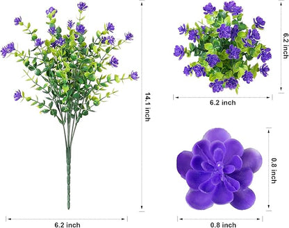 Ivydale Artificial Fake Fall Mums Flowers Plants for Outdoors Indoor Decoration, 12 Bundles Faux Plastic Mix-Colored Daisy Flowers UV Resistant Faux Greenery Bushes Shrubs for Home Porch Patio Garden