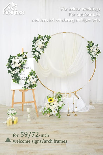 Pack of 2 Faux Flowers,Wedding Arch Flowers,Wisteria Hanging Flowers,Flower Garland Be Suited to Aisle Decorations for Wedding Ceremony,Wedding Arches for Ceremony