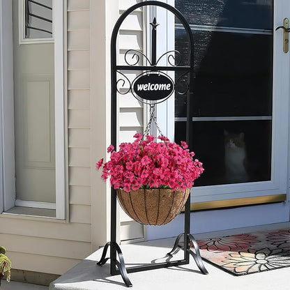 24 Bundles Artificial Flowers for Outdoors, Realistic Fake Silk Flowers for Outside Decoration, No Fade Faux Plants Outdoor Planter Window Box Porch Patio Decor(Rosy red)