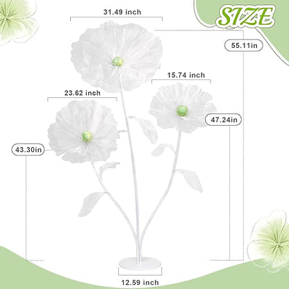 White Giant Flowers - 5.58ft Huge Floral Decorations Silk Durable Large Flowers for Christmas Wedding Classroom Decoration Birthday Party Baby Shower Beautify Room-White