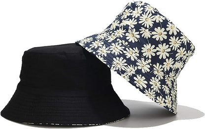 Mashiaoyi Unisex Print Double-Side-Wear Reversible Bucket Hat
