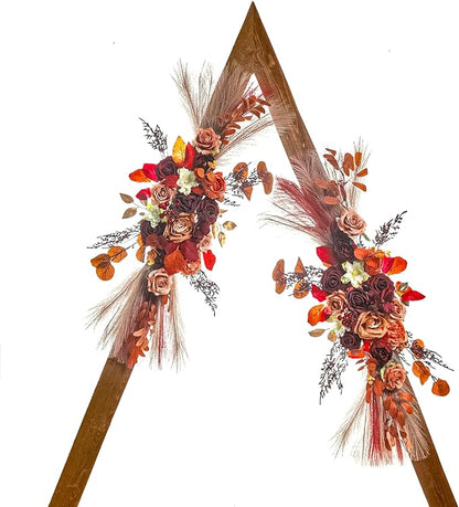 Wedding Arch Flowers, Artificial Flowers for Decoration, Large Flower Swag for Boho Styles Wedding Ceremony Floral Decor - Pack of 2