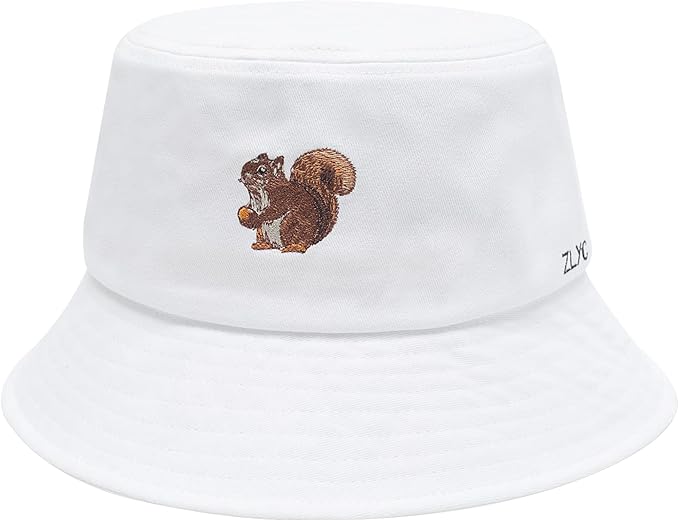ZLYC Unisex Fashion Embroidered Bucket Hat Summer Fisherman Cap for Men Women