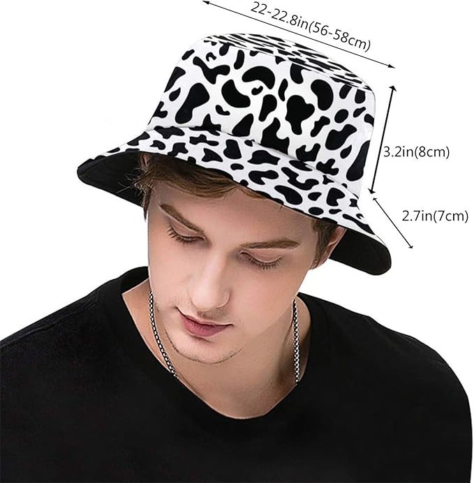 Bucket Hat for Women Men, Summer Print Hat Travel Packable Sun Cap Outdoor Hat for Women and Men