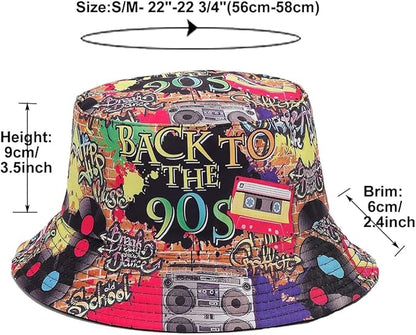 Quanhaigou Bucket Hat for Men Women,Packable Reversible Printed Sun Hats,Fisherman Outdoor Summer Travel Hiking Beach Caps