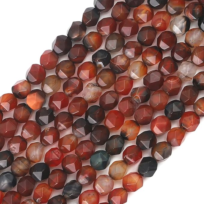 Faceted Natural Dream Agate Stone Round Beads 8mm 36cm/Strand for Jewelry Making
