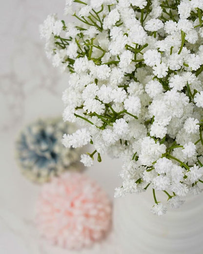 Babys Breath Artificial Flowers Bulk, 36Pcs Fake Baby Breath Flowers Artificial 11inch White Faux Gypsophila Real Touch Flowers for Wedding DIY Bouquet Arrangement Party Home Garden Decoration