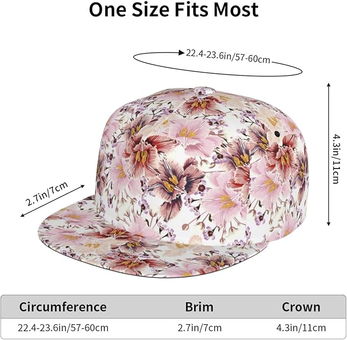 Tulip Flower Baseball Cap for Women Baseball Caps Flower Hat Tulip Baseball Hats Womens Cap for Outdoor