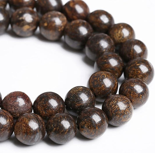 10MM 36PCS Natural Stone Bronzite Gemstone Spacer Loose Beads for Jewelry Making DIY Bracelet Necklace 1 Strand
