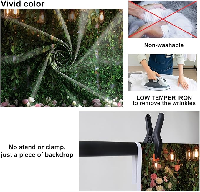 Baocicco Green Floral Wall Backdrops 10x6.5ft Outdoor Outside Wedding Background Bridal Shower Bride to Be Party Decorations Kids Adults Portraits Birthday Anniversary Banner Backdrop Photo Props