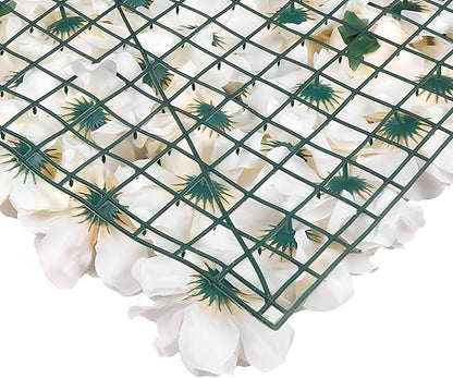 Flower Wall Panels 3D Flower Wall Backdrop, 6Pcs Artificial Flower Wall Panel Silk Rose Floral Decorative Faux Flower Wall Background for Wedding Home Decoration (Light Pink, 23.6 * 15.7in)