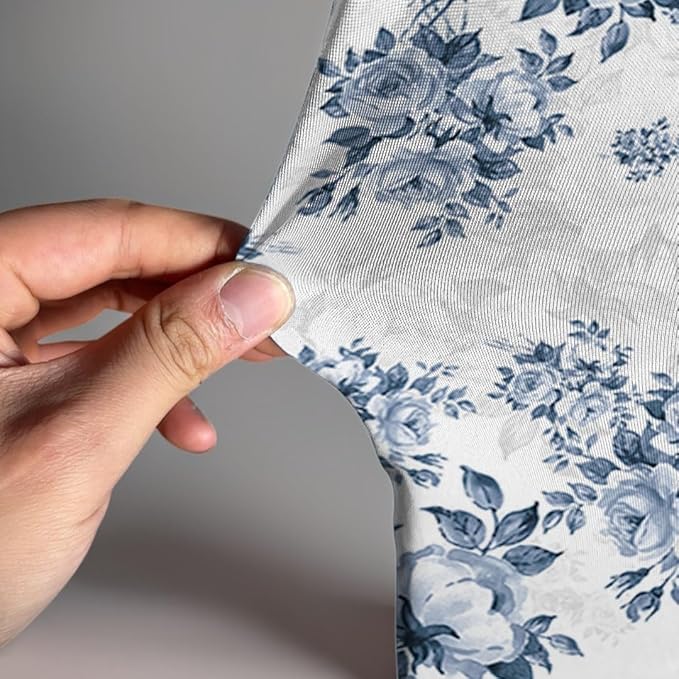 Arch Backdrop Cover Baby in Bloom Baby Shower Arch Stand Spandex Fabric Cover Blue Flowers Floral Pink Bows Girls Birthday Party Baptism Decorations (3.3X6.5ft,G-3856)