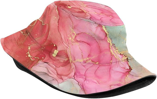 Bucket Hat for Women Men, Summer Print Hat Travel Packable Sun Cap Outdoor Hat for Women and Men